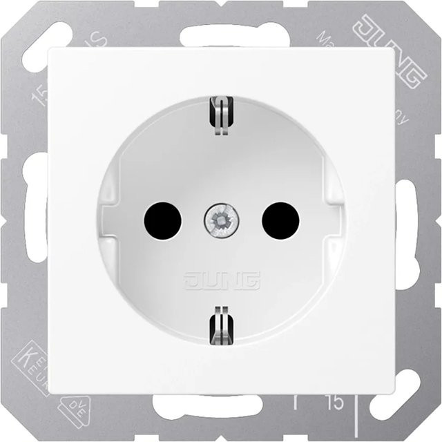 Jung Steckdose Schutzkontakt Safety+ 16 A 250 V Schneeweiß Matt - Bild 1