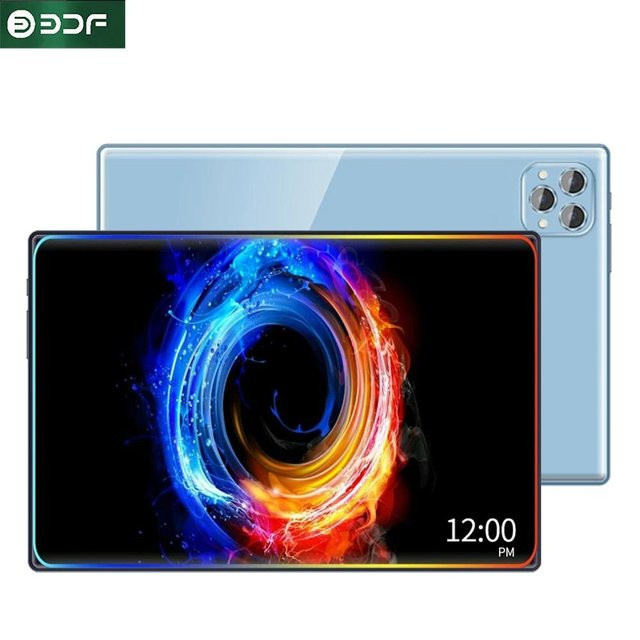BDF 10,1 Zoll Tablet mit Android 12, Octa-Core, 8 GB RAM, 256 GB ROM, Dual 4G LTE, Blau - Bild 1
