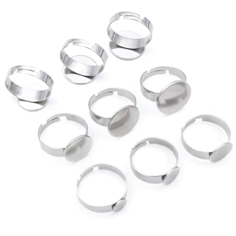 Wadsfred Ringfassungen Edelstahl, Silber, Unisex - Bild 2