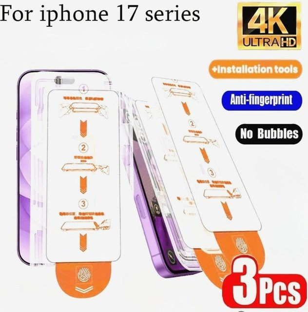 DIXSG 3er-Pack Ultra Clear Vollbild-Schutzglas für iPhone 11 bis iPhone 17 Pro Max, transparent - Bild 1