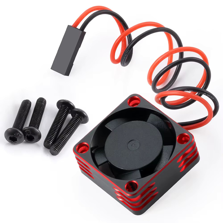 MIBIDAO Metall-Wärmeableitungs-Lüfter, RC Auto Zubehör, Rot - Bild 2