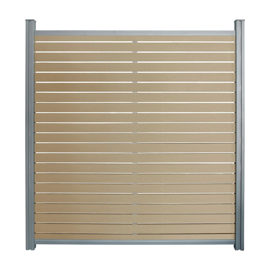 Home Deluxe WPC Sichtschutzzaun Alira Teak Set bestehend aus 1 Element und 2 Pfosten H x B: 185 x 180 cm - Bild 2