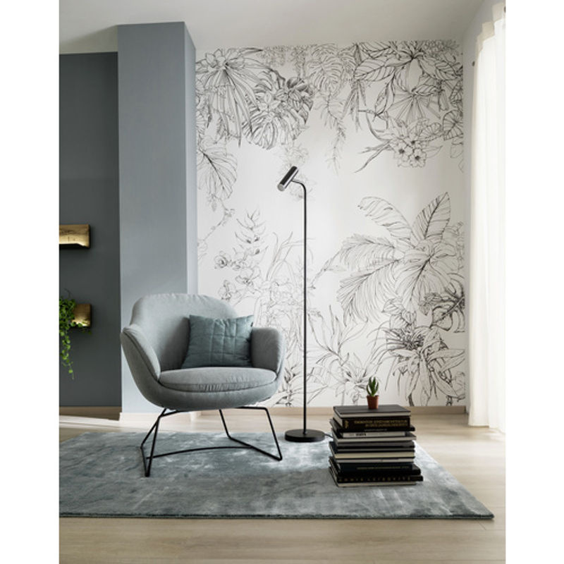 Schöner Wohnen Vliestapete Floral Dschungel Blätter Schwarz-Weiß B: 270 cm, H: 212 cm - Bild 2