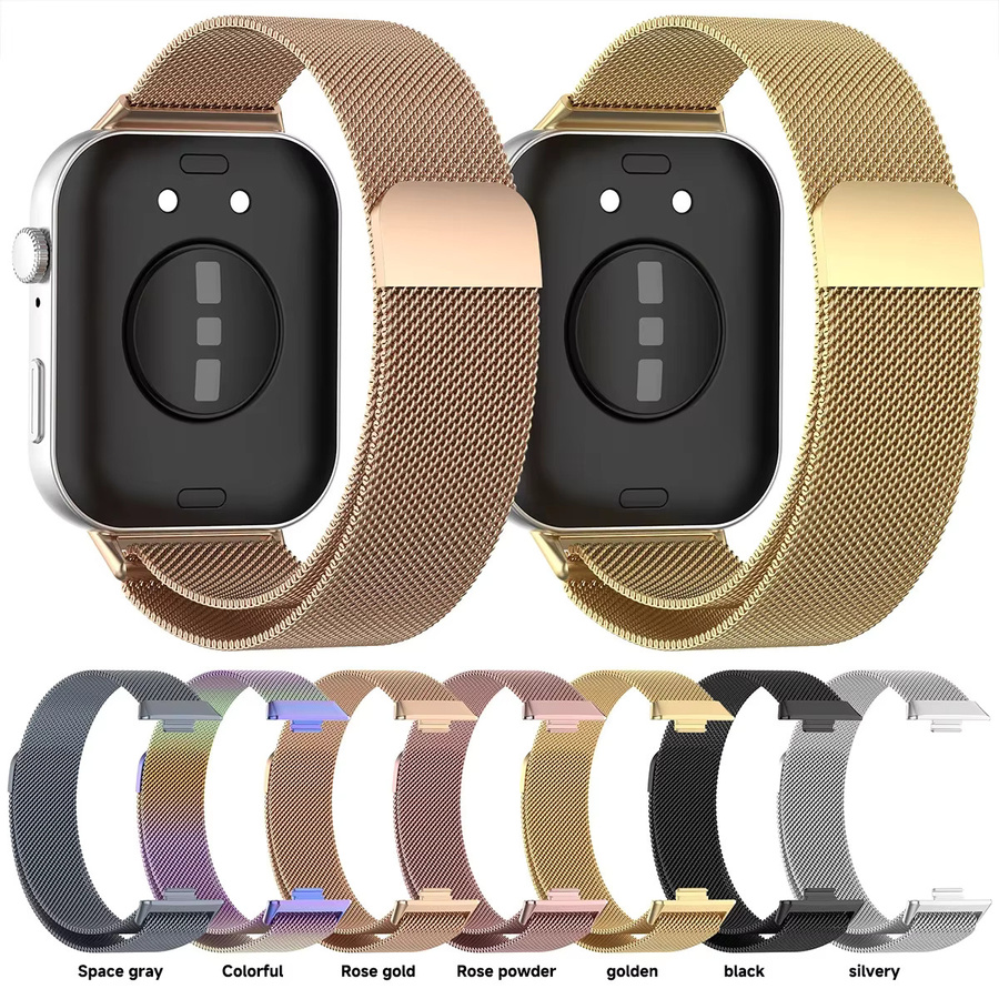 CAOWTAN Uhrenarmband Milanese Loop, Edelstahl, Silber, Unisex - Bild 4