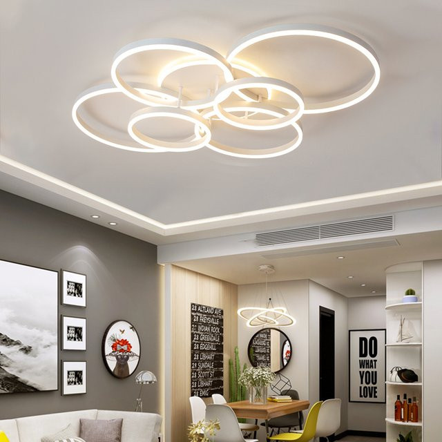 IRALAN Moderne LED Deckenleuchte in Gold/Messing mit Ring-Design, dimmbar für Wohnzimmer, Küche und Schlafzimmer - Bild 1