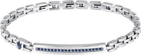 Maserati Armband Edelstahl, Silber, Synthetischer Stein, Zirkonia, Herren - Bild 1