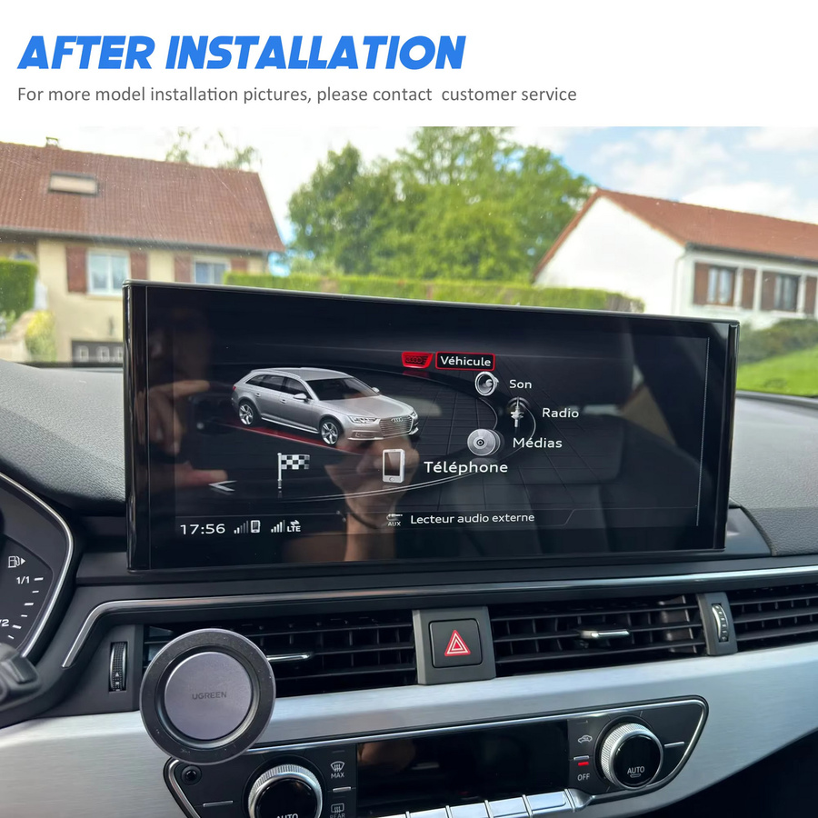 Nunoo Android 14 Wireless Carplay Autoradio für Audi A4 A5 Q5 B9 (2016-2023) mit Touchscreen, WIFI, GPS und Multimedia Stereo in Schwarz - Bild 2