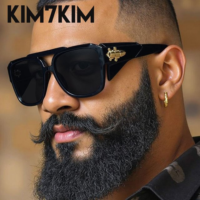 KIM7KIM Sonnenbrille, Square, Herren, Vollrand, Schwarz, Kunststoff - Bild 1