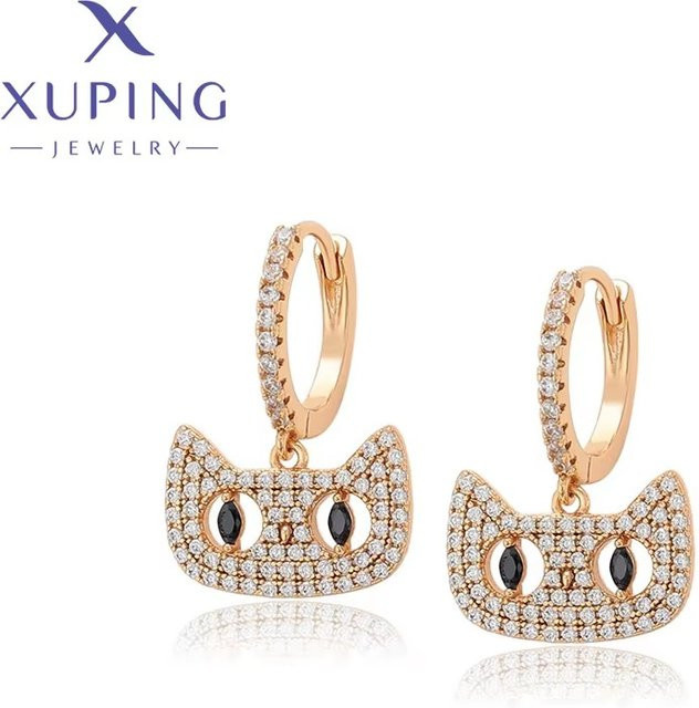 Xuping Jewelry Creolen, Gold, Zirkonia, Damen - Bild 1