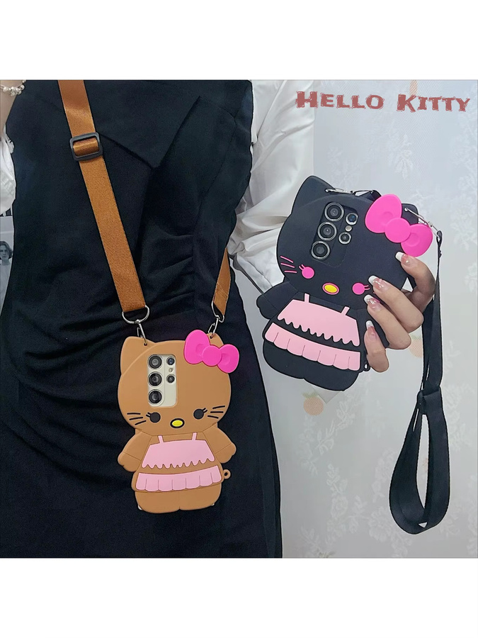 Sanrio Hello Kitty Schutzhülle aus TPU für Samsung Galaxy S26 Ultra S25 S24 S23 S22 Plus FE A57 A37 A56 A36 A55 in Schwarz und Mehrfarbig - Bild 5