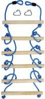 Jungle Schildkröte Jungle Ladder Strickleiter Schaukel aus Hartholz und Kunststoffseil - Bild 1