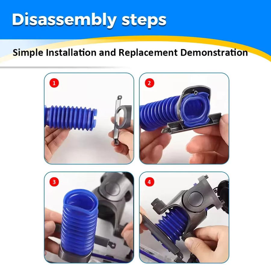 Dyson Saugkopf-Rollenschlauch in Blau für V8, V10, V12 Slim, V15 Slim, SV18, SV20 und SV10K Staubsauger - Bild 3
