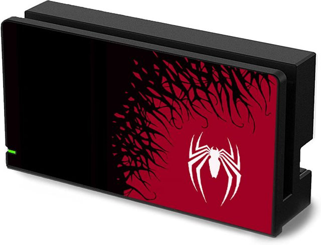 Dekorative Frontplatte im Spider Theme als Schutzhülle für deine Nintendo Switch OLED TV Dock Station, Mehrfarbig - Bild 1