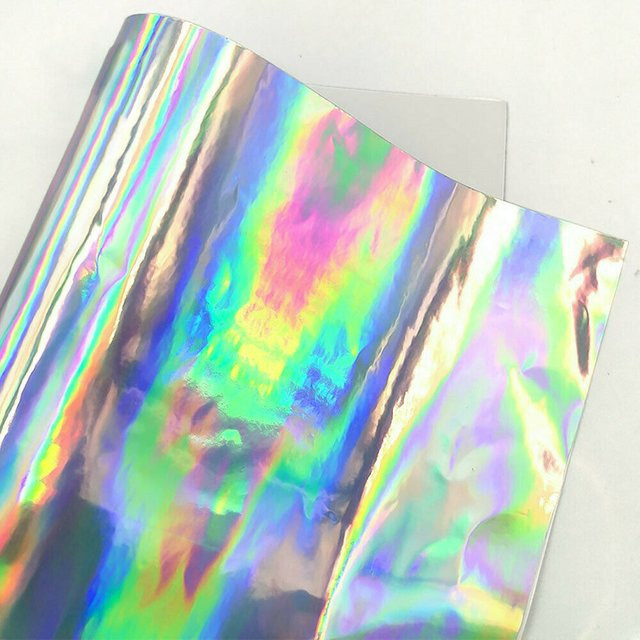 Holographie Regenbogen Silber Permanent Vinyl Aufkleber Rolle für DIY Scrapbook und Dekoration von Tassen, Wänden oder Glas, Wasserdicht - Bild 1