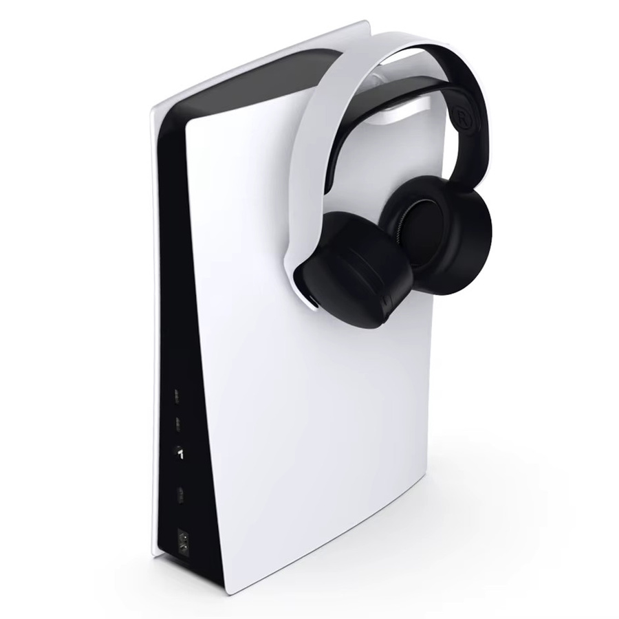 Universal Kopfhörer Ständer aus Kunststoff in Weiß als Wandhalterung für Gaming Headsets - Bild 1