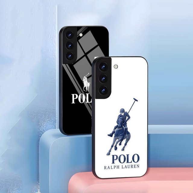 RalphS LaureneS Polo Handyhülle für Samsung Galaxy S26 S25 S24 FE S23 S22 S21 Plus S20 Ultra Note20 Ultra mit schwarzer Glasabdeckung - Bild 1