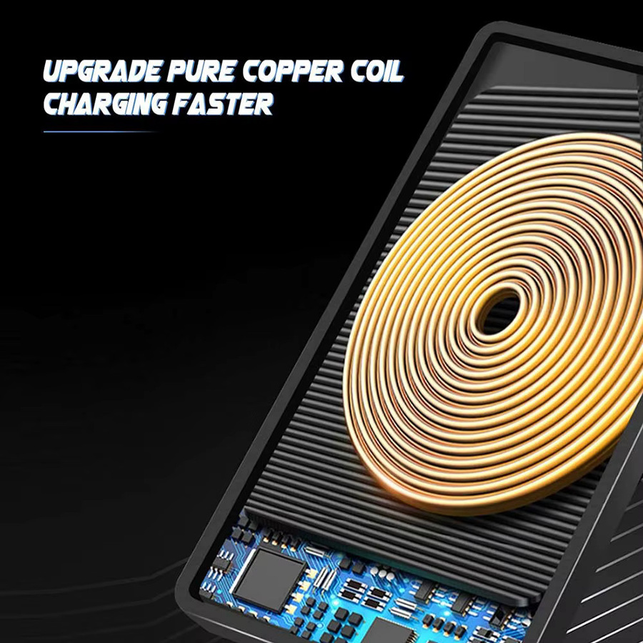 Raugee Drahtloses Auto-Schnellladegerät mit USB-C Anschluss, rutschfestes Ladepad in Schwarz für iPhone 16 15 14 13 12 Pro Max, Samsung und Xiaomi - Bild 3