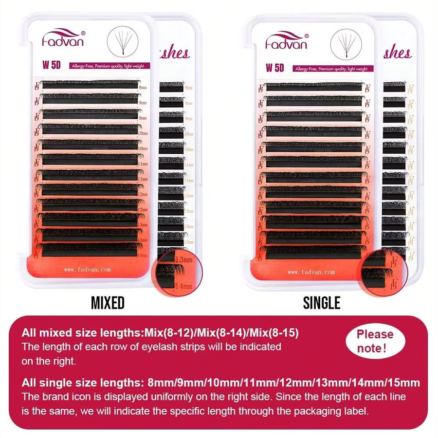 FADVAN Falsche Wimpern, schwarz, künstlicher Nerz, Unisex - Bild 4