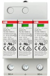 ABB 2CTB802400R1000 OVR PV T2 40-1000 Überspannungs-Schutzeinrichtung 20 kA in Weiß - Bild 1