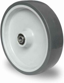 CASCOO Rad Serie P2V2 mit Rollenlager, Durchmesser: 160 mm, Farbe: Grau, Material: Kunststoff - Bild 1