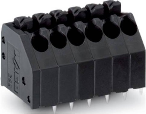 WAGO 250-107/353-604 Leiterplattenklemme Schwarz 180 Stück - Bild 1