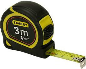 Stanley Bandmaß Tylon in Gelb, Länge: 3 m, Breite: 1,27 cm - Bild 3