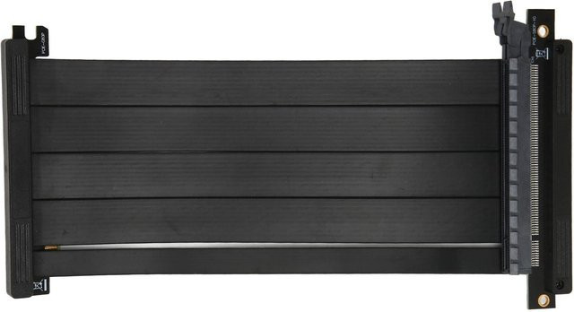 Igeteck Dual Reverse Ultra PCIE 4.0 x16 Riser-Kabel geschirmtes Grafikkarten-Verlängerungskabel in Schwarz - Bild 1