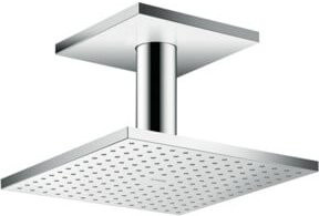 Hansgrohe Axor Kopfbrause mit Deckenanschluss, quadratisch, Chrom, Breite: 25 cm, Breite: 25 cm - Bild 1
