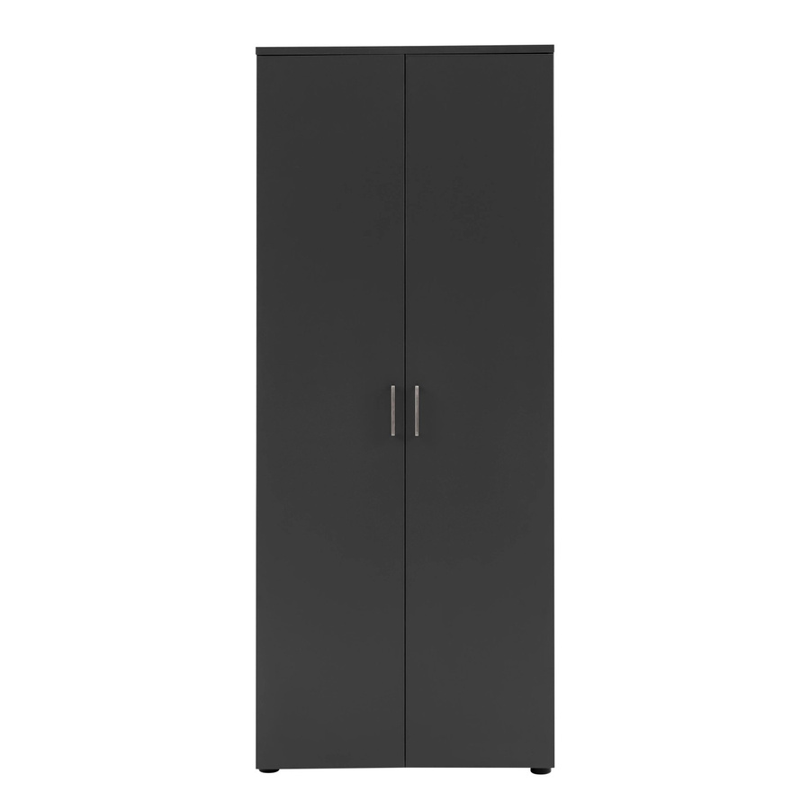 PROREGAL Aktenschrank Hippo Large in Anthrazit mit 2 Flügeltüren und 5 Fächern, Höhe: 200 cm, Breite: 80 cm, Tiefe: 41 cm - Bild 2