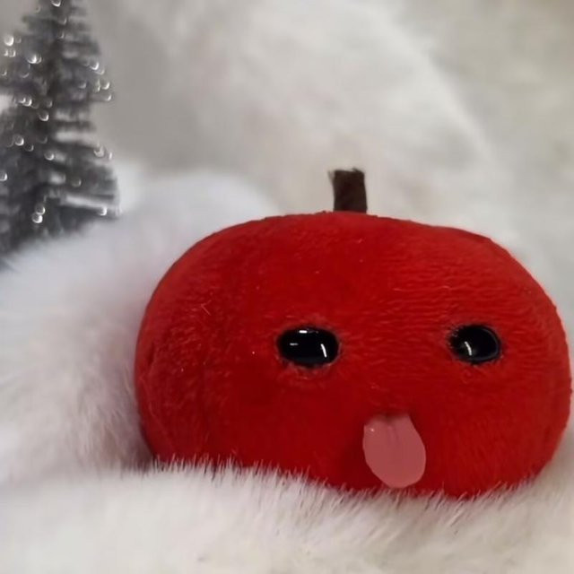 Schlüsselanhänger Plüschpuppe, Grün Rot, Unisex - Bild 1