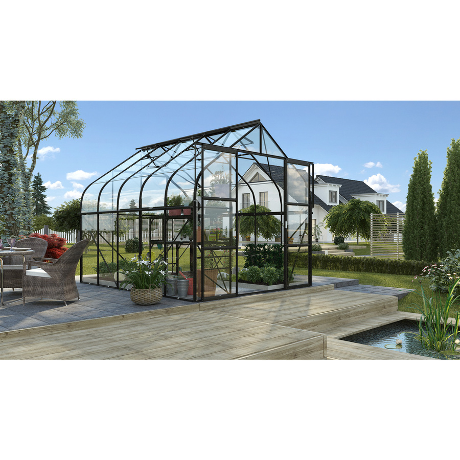 Vitavia Gewächshaus Diana 8300 Schwarz 8,3 m² mit 3 mm ESG-Glas - Bild 2