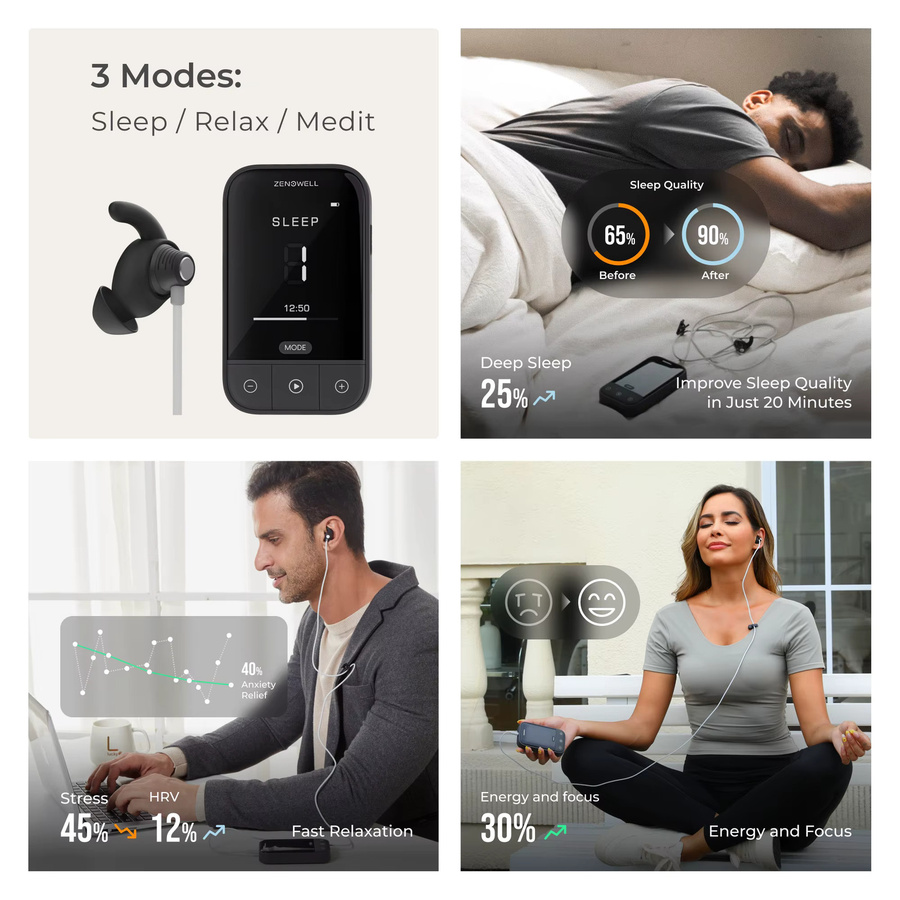 ZenoWell Vagusnerv-Gerät, Unisex, Schwarz - Bild 4