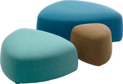 Leyform GOGO Pouf Polstermöbel in Petrol, oval mit Stoffbezug, B: 124 cm, T: 109 cm, H: 44 cm - Bild 1