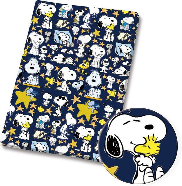 Takara Tomy Snoopy Patchwork-Stoff für Kinder in Multicolour, 140 cm, Polyester-Baumwoll-Mischgewebe für Heimtextilien und zum Nähen - Bild 1