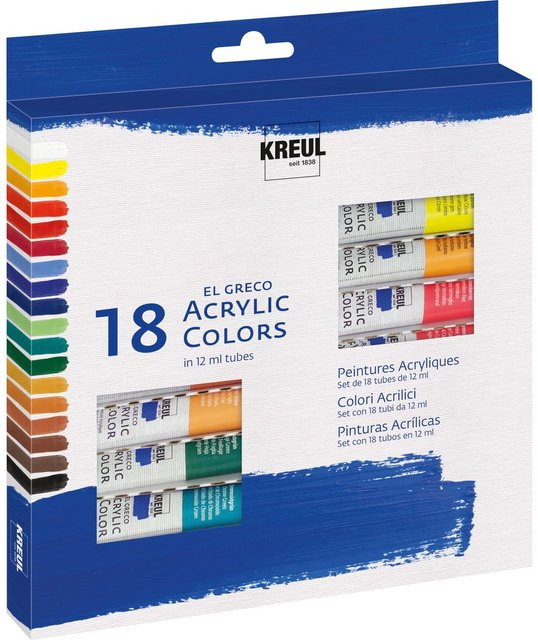 KREUL el Greco Acrylfarben-Set mit 18 Tuben à 12 ml - Bild 1