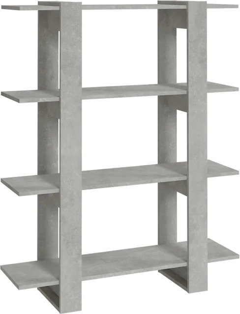 vidaXL Bücherregal und Raumteiler in Betongrau, B/T/H: 100 x 30 x 123,5 cm - Bild 1