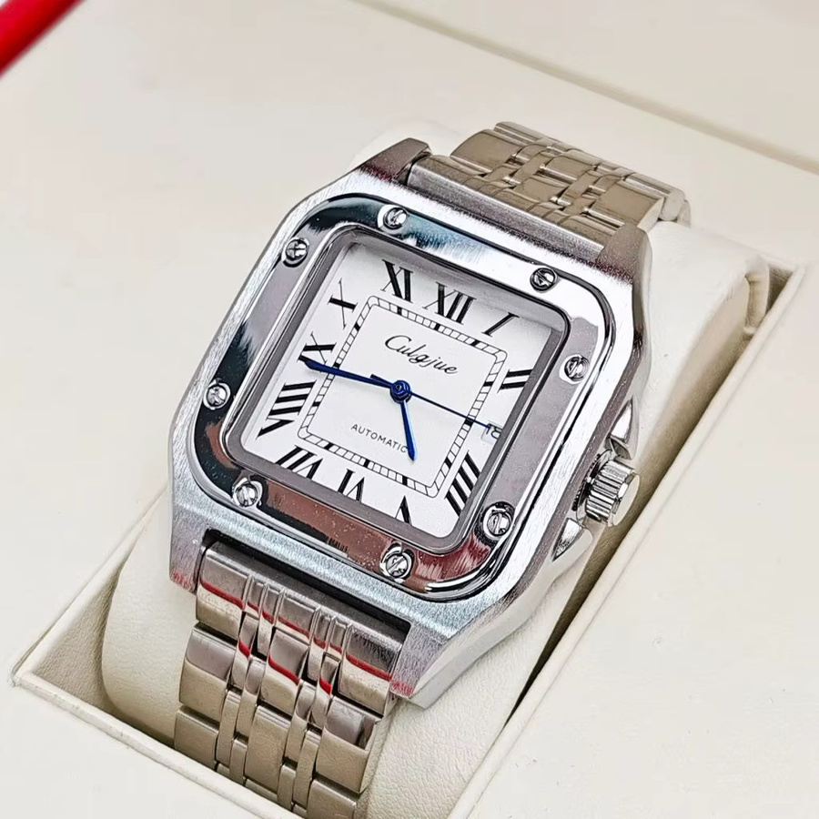 FENSIR Armbanduhr Automatik, Edelstahl, Weiß, Herren, Datum - Bild 2
