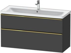 Duravit Waschtischunterschrank D-Neo in Grau Matt mit Scharniertüren, B/T/H: 118,4 x 45,2 x 62,5 cm - Bild 1