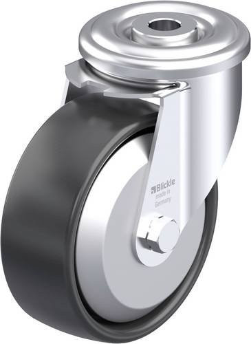 Blickle Stahlblech-Lenkrolle LER-PP 100G-FA in Schwarz und Grau mit Rad-Durchmesser 100 mm und einer Tragfähigkeit von 150 kg - Bild 1