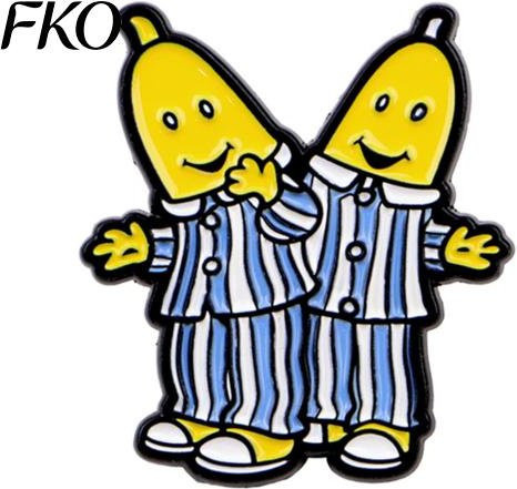 fankeao Anstecknadel Bananenmann, Zinklegierung, Gelb, Unisex - Bild 1