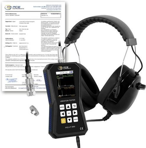 PCE Instruments Schwingungsmesser PCE-VT 3950-ICA in Schwarz mit FFT-Analyse und Messbereich 600 bis 50000 RP - Bild 1