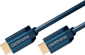 Clicktronic HDMI HighSpeed Kabel mit Ethernet/LAN in Schwarz, Länge: 1,5 m - Bild 1