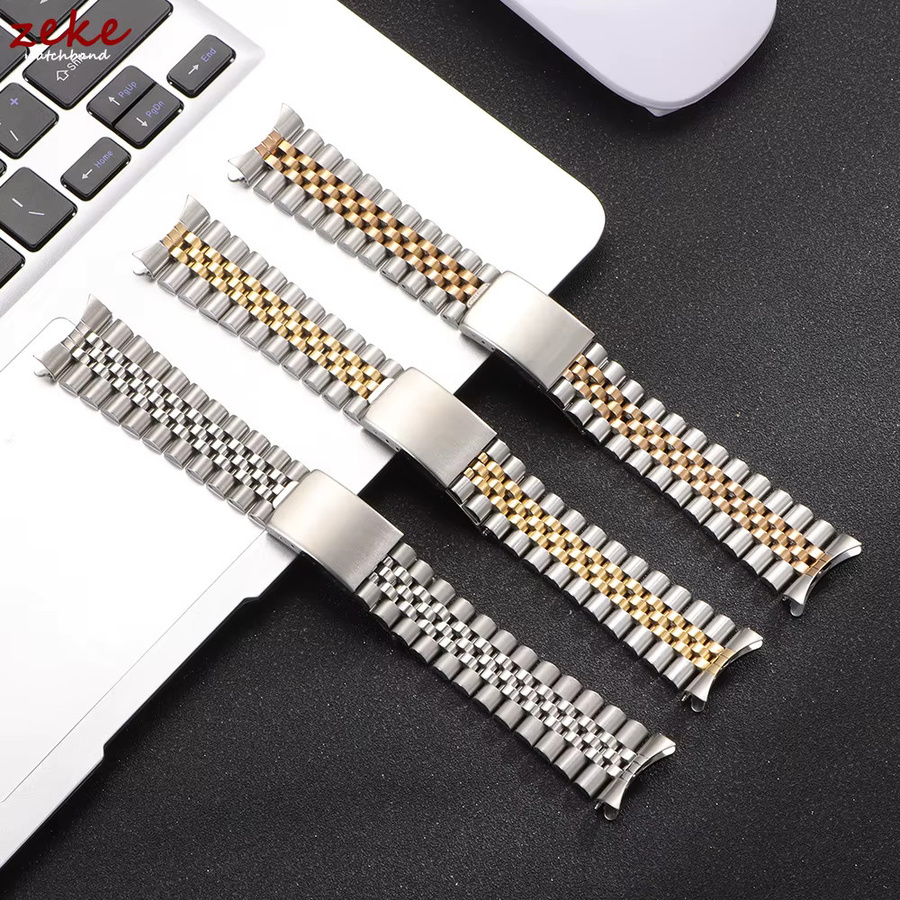Uhrenarmband Edelstahl, Herren, gebogenes Ende - Bild 2