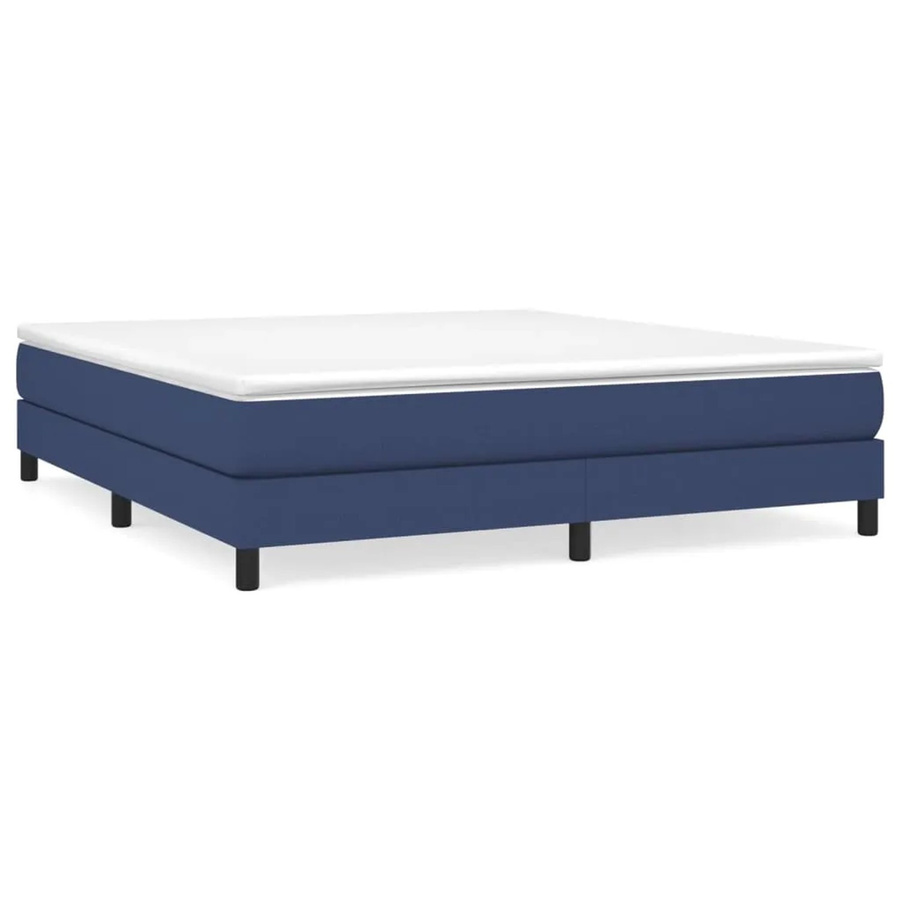 vidaXL Boxspringbett Blau Stoff B: 160 cm, T: 200 cm, H: 25 cm - Bild 2