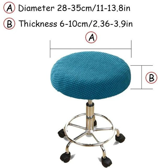 Yiran bag Nordische Jacquard Esszimmerstuhlbezüge aus Polyester, dehnbar und schmutzabweisend, Farbe: Blau - Bild 1