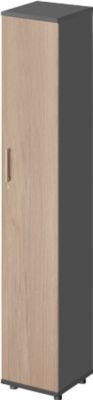 Schäfer Shop Genius Flügeltürenschrank TETRIS WOOD in Graphit und Eiche mit 6 Fachböden, B: 400 cm, T: 42,1 cm, H: 227 cm - Bild 1