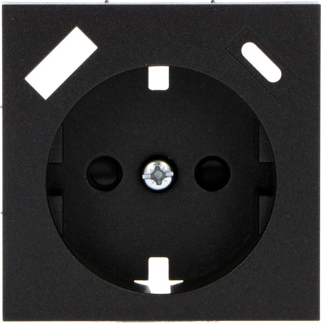 ProCharge Steckdoseneinsatz mit 1x USB-A und 1x USB-C in Schwarz - Bild 1
