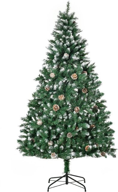Furnicato Künstlicher Weihnachtsbaum Kiefer in Grün mit 59 Zapfen und 1111 Spitzen, Höhe: 180 cm - Bild 1