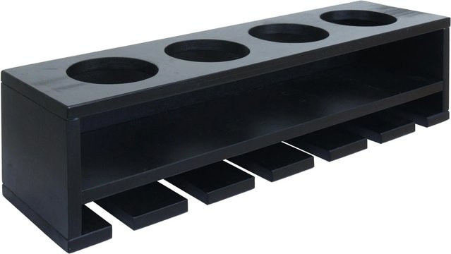 MCW Weinregal P21 Wandbar aus Kiefernholz für 4 Flaschen und 6 Gläser, Schwarz, B/T/H: 48 x 12 x 12 cm - Bild 2