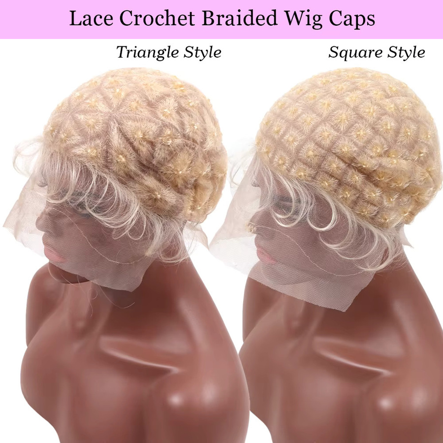 Yajukai Perückenkappen mit natürlichen Knoten und Babyhaar-Häkelzöpfen, Unisex - Bild 2